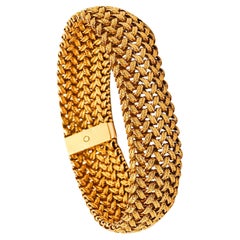 MELLERIO DITS MELLER Paris Bracelet en maille texturée en or jaune 18 carats, 1950