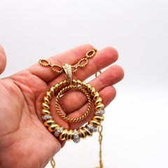 Mellerio Dits Meller Collier parisien en or 18 carats avec 1,28 carat de diamants, 1970