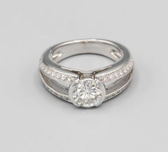 Mellerio Dits Meller Diamond 18 Karat White Gold Engagement Ring