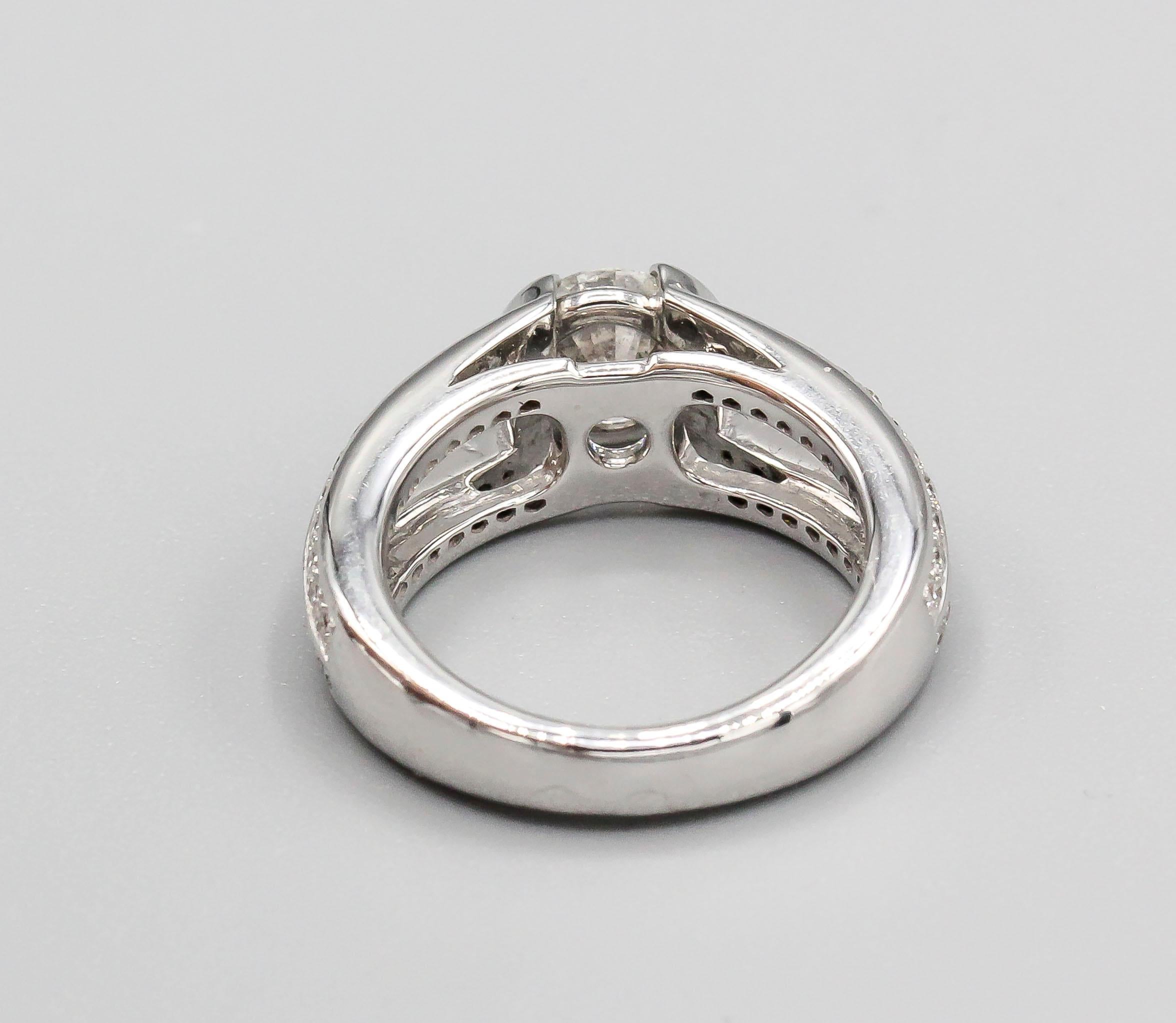 Verlobungsring aus 18 Karat Weißgold mit Diamanten von Dits Meller im Zustand „Hervorragend“ im Angebot in New York, NY
