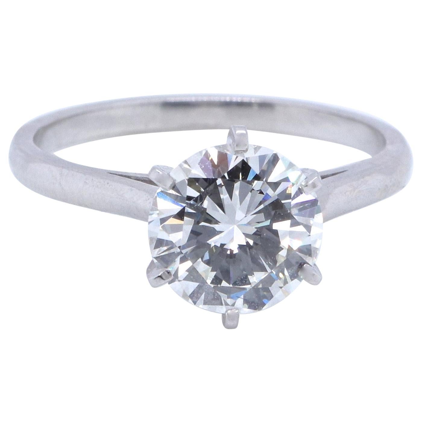 Mellerio GIA 1.70 Carat Brilliant Cut Diamond 18 Karat Gold Engagement Ring