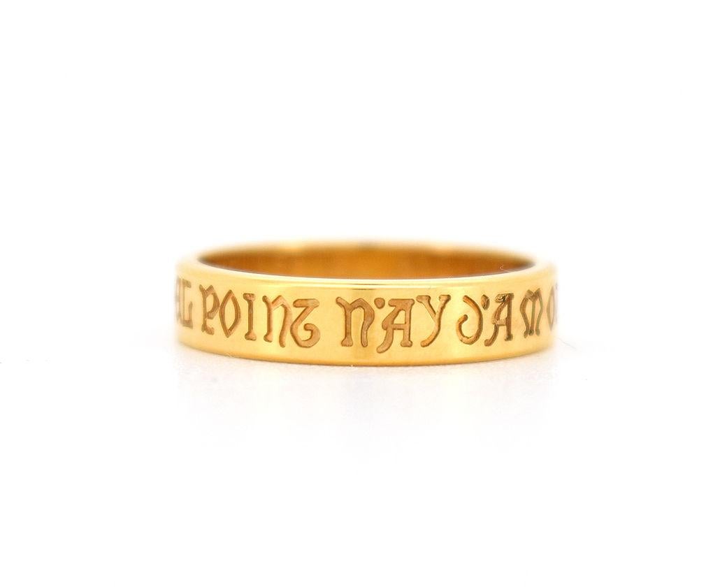 Contemporary Mellerio - L'Annel - 18-carat gold ring with Provençal engraving For Sale