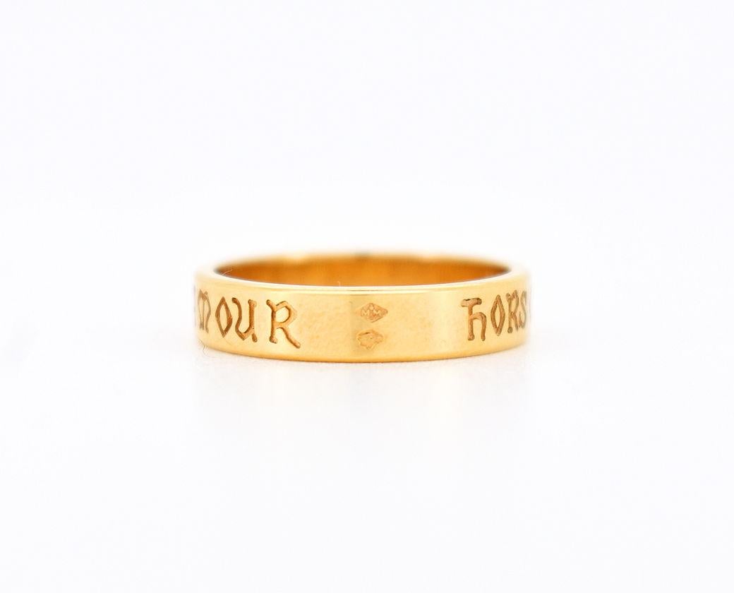 Mellerio - L'Annel - 18-carat gold ring with Provençal engraving In Good Condition For Sale In PARIS, FR
