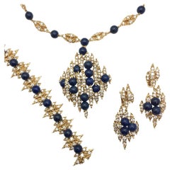 Retro Mellerio Necklace, Bracelet and Earrings Jewelry Set, 1970s