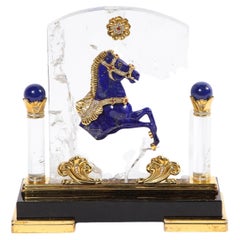 Mellerio Paris, a French Gold, Diamond, Silver-Gilt, Rock-Crystal, & Lapis Horse