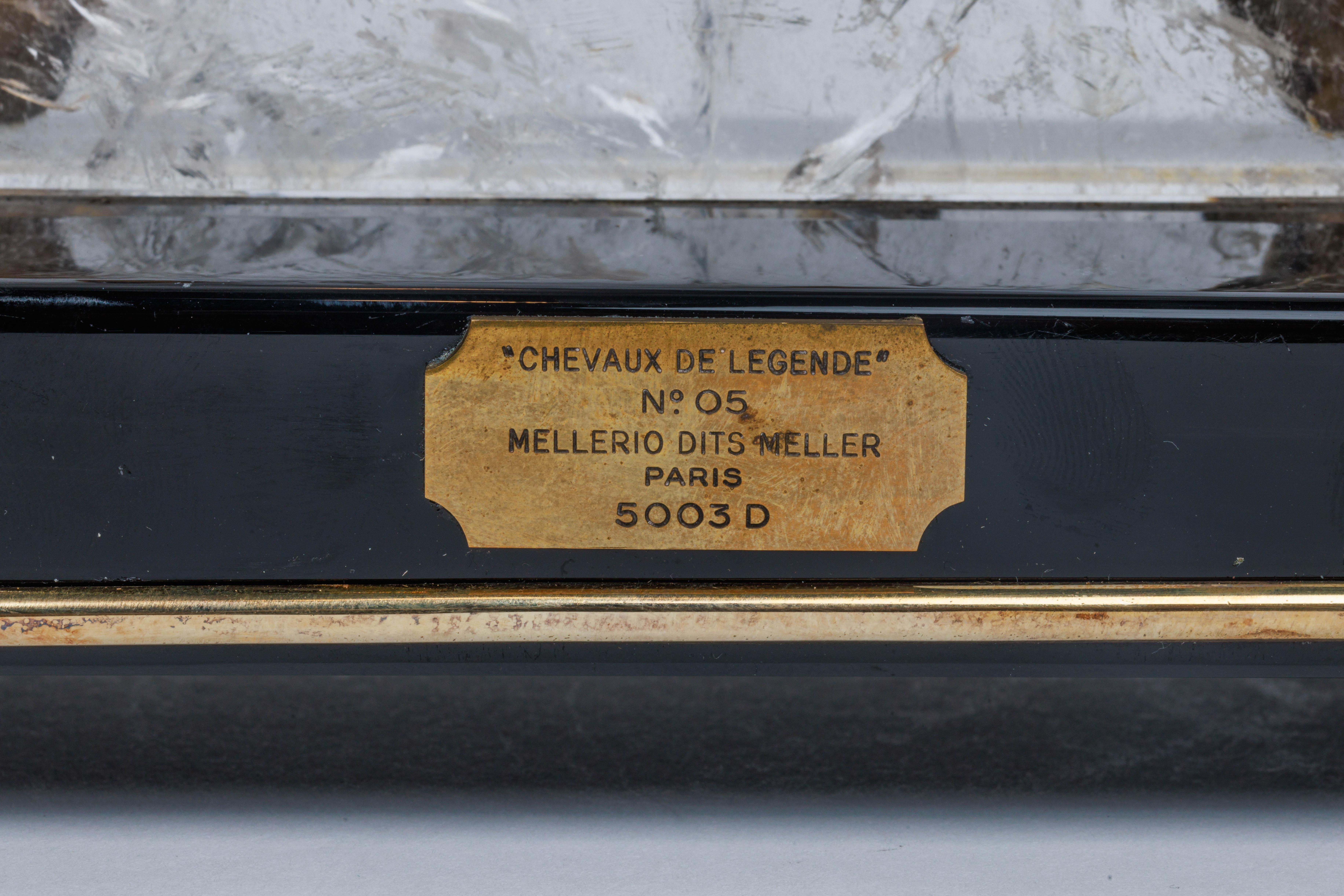 Mellerio Paris, a French Gold, Diamonds, Silver, and Smoky Quartz Carved Horse For Sale 10