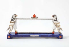 Mellerio Paris, a Silver, Gold, Lapis Lazuli, Coral, and Hardstone Picture Frame