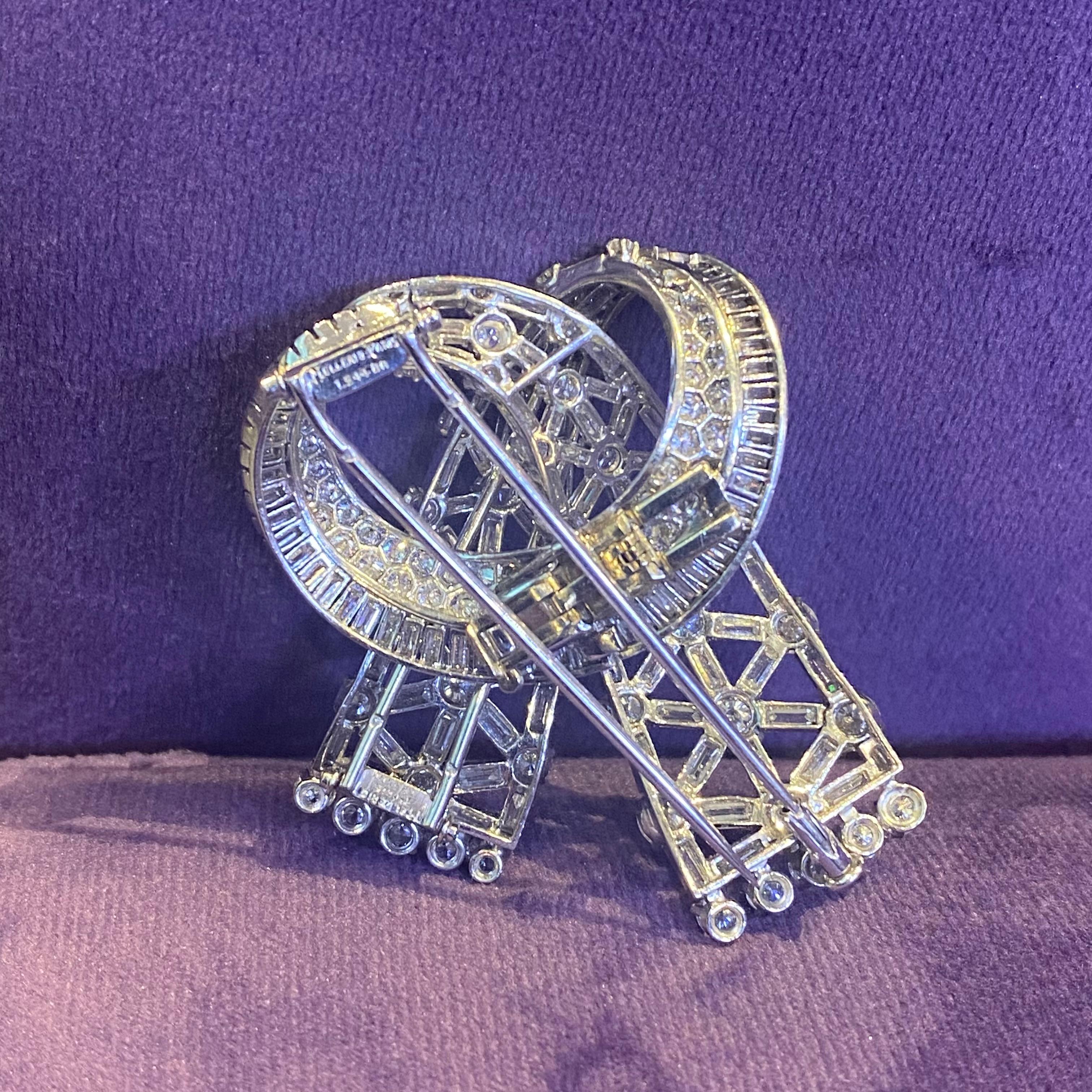 Mellerio Paris Double Clip Bow Brooch 1