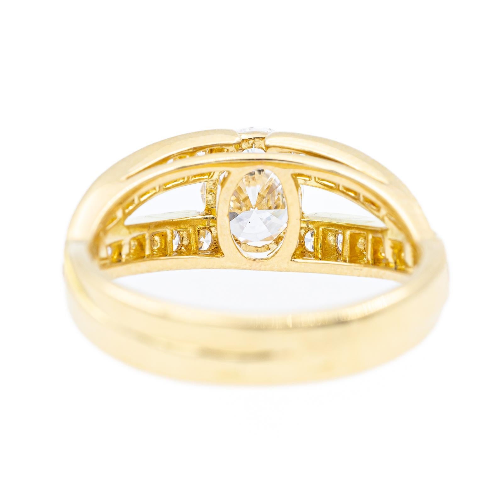 Women's Mellerio Ring Yellow Gold Diamond For Sale
