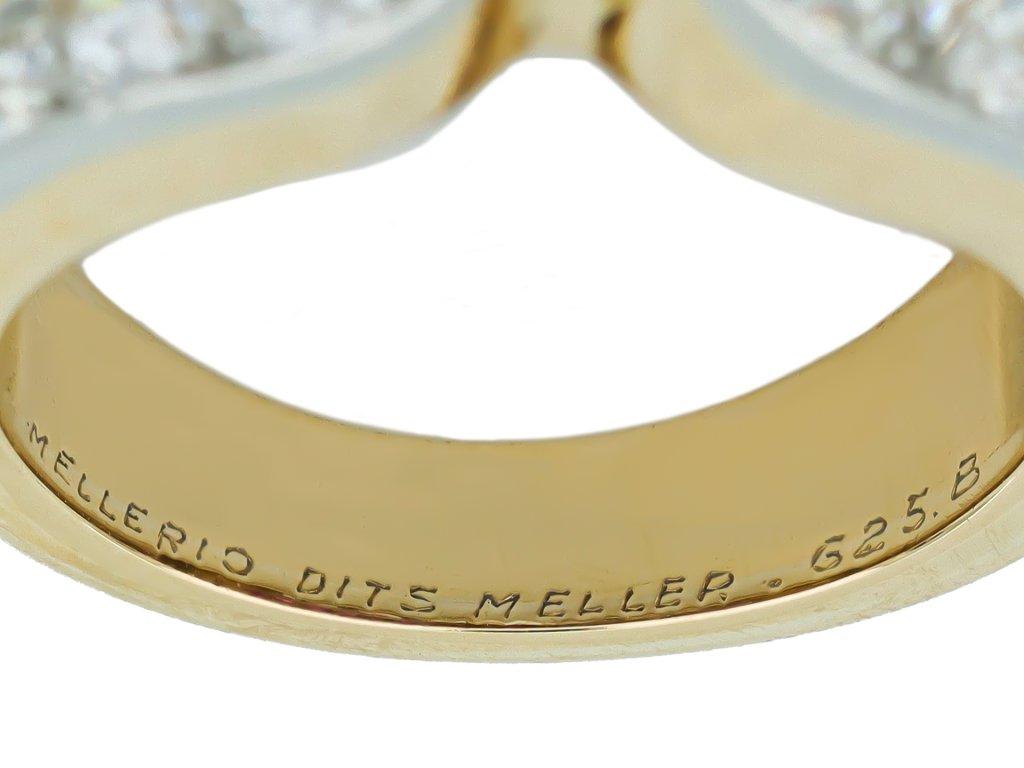 Femenino o masculino Anillo de vestido Mellerio de rubíes y diamantes, francés, hacia 1945. en venta