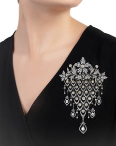 Mellerio Stomacher Diamond Brooch