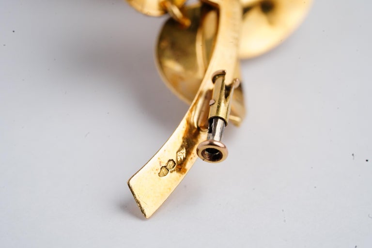 Mellerio Vintage Yellow Gold Diamond And Gem Movable Tremblan Flower mellerio-vintage-yellow-gold-diamond-and-gem-movable-tremblan-flower