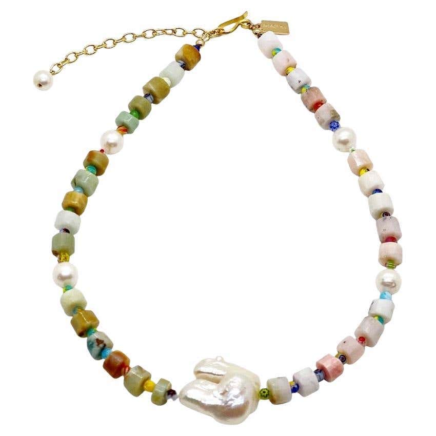 Amazonite Modern Shape Necklace For Sale at 1stDibs