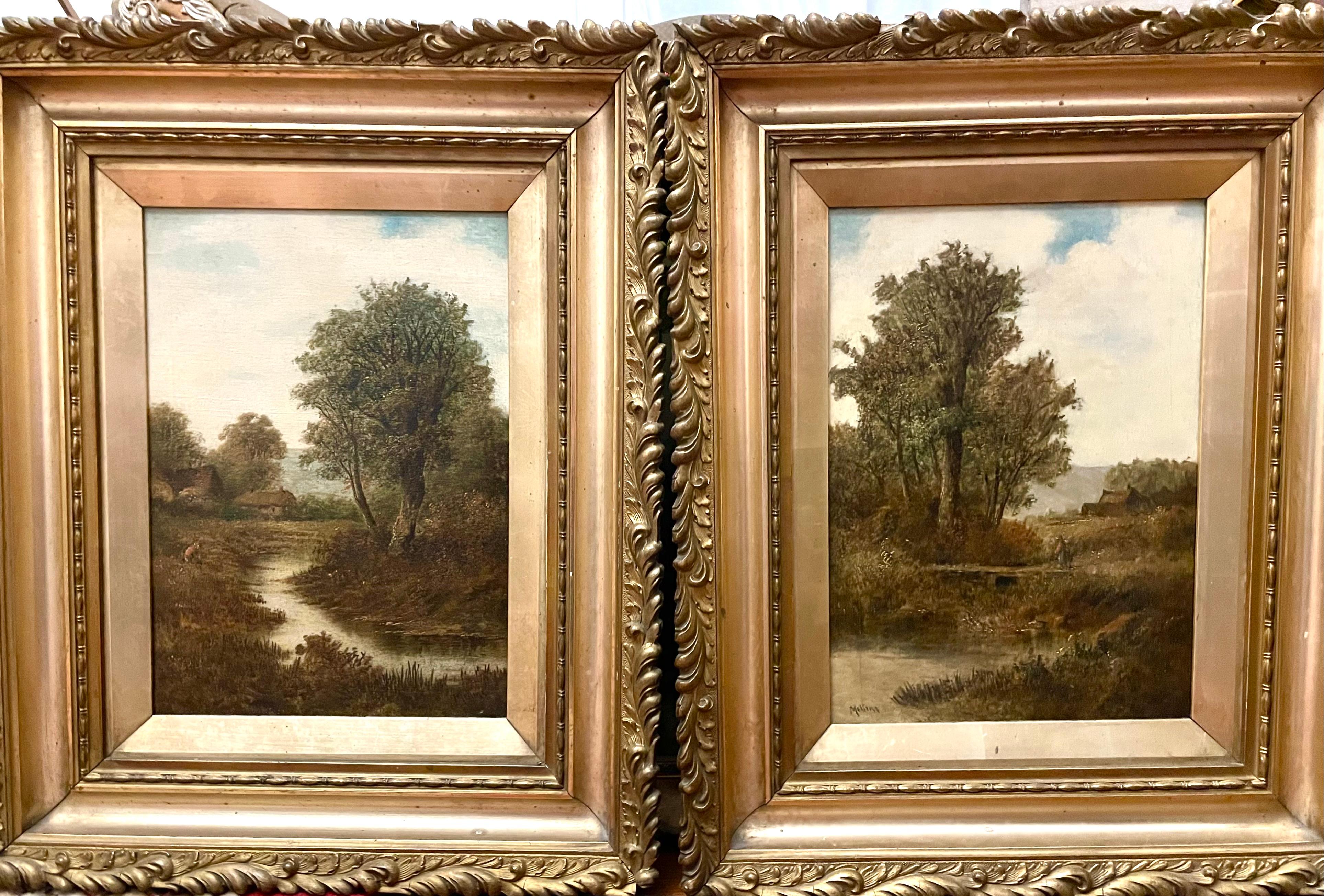 Mellins Landscape Painting - Scottish Scenes: A Pair