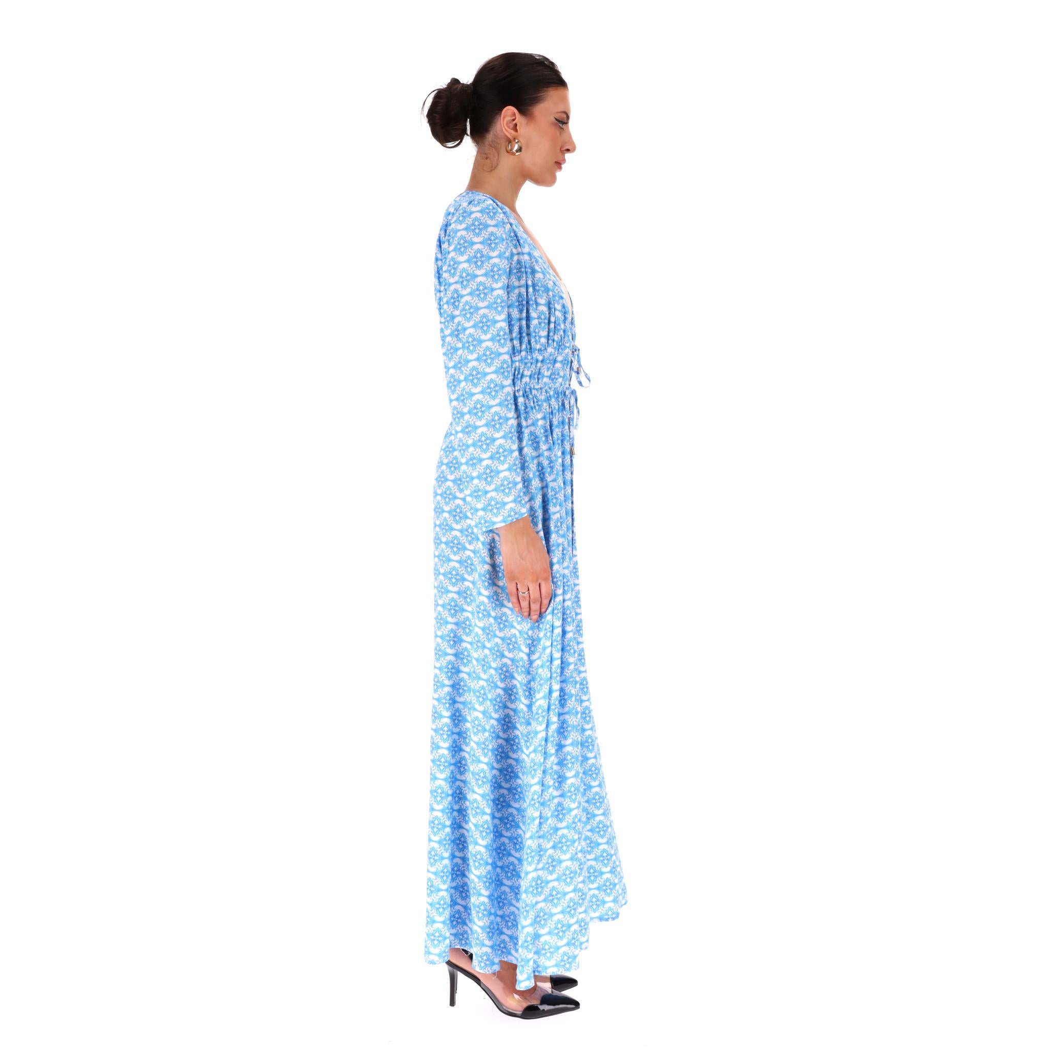 Blu Mellisa Odabash - Vestito kaftano stampato in vendita