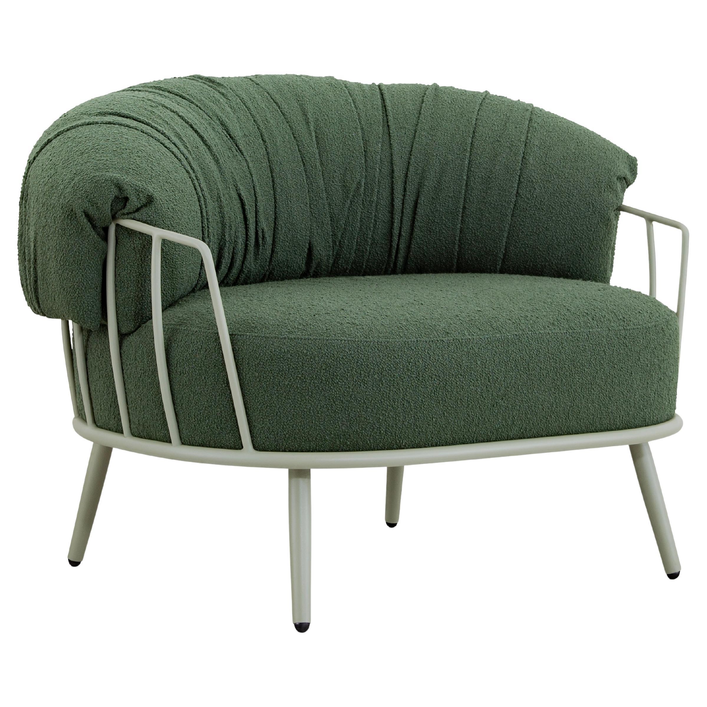 Sillón contemporáneo Mellow de aluminio con tapicería de tela o piel en venta