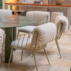 Mellow Modern Outdoor Dining Chair in Aluminium, Fabric or Leather by IBTW