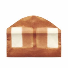 Melo Gold Mulberry Silk Shibori Hand Printed  Artisanal Envelope Pouch