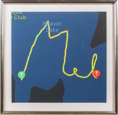 'Mel Swimming in Beaver Lake (Blue)' original digital artwork by Melodee Liegl