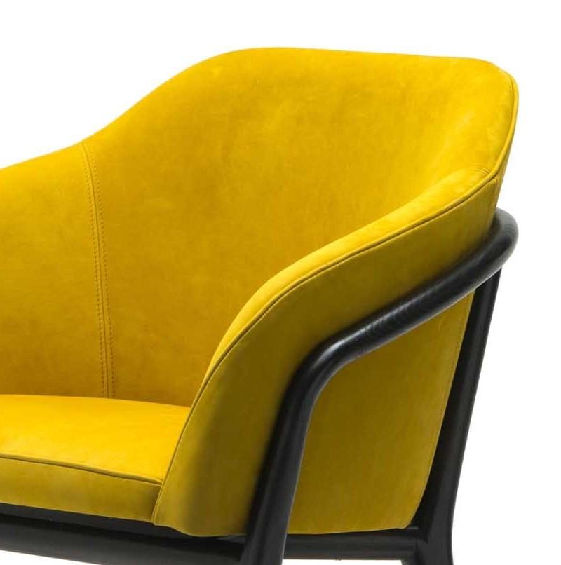 Italian Melodie Mustard Leather Chair 