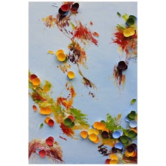 Melodies in Flight II by Larisa Safaryan  Acrylic paint and eggshells on canvas