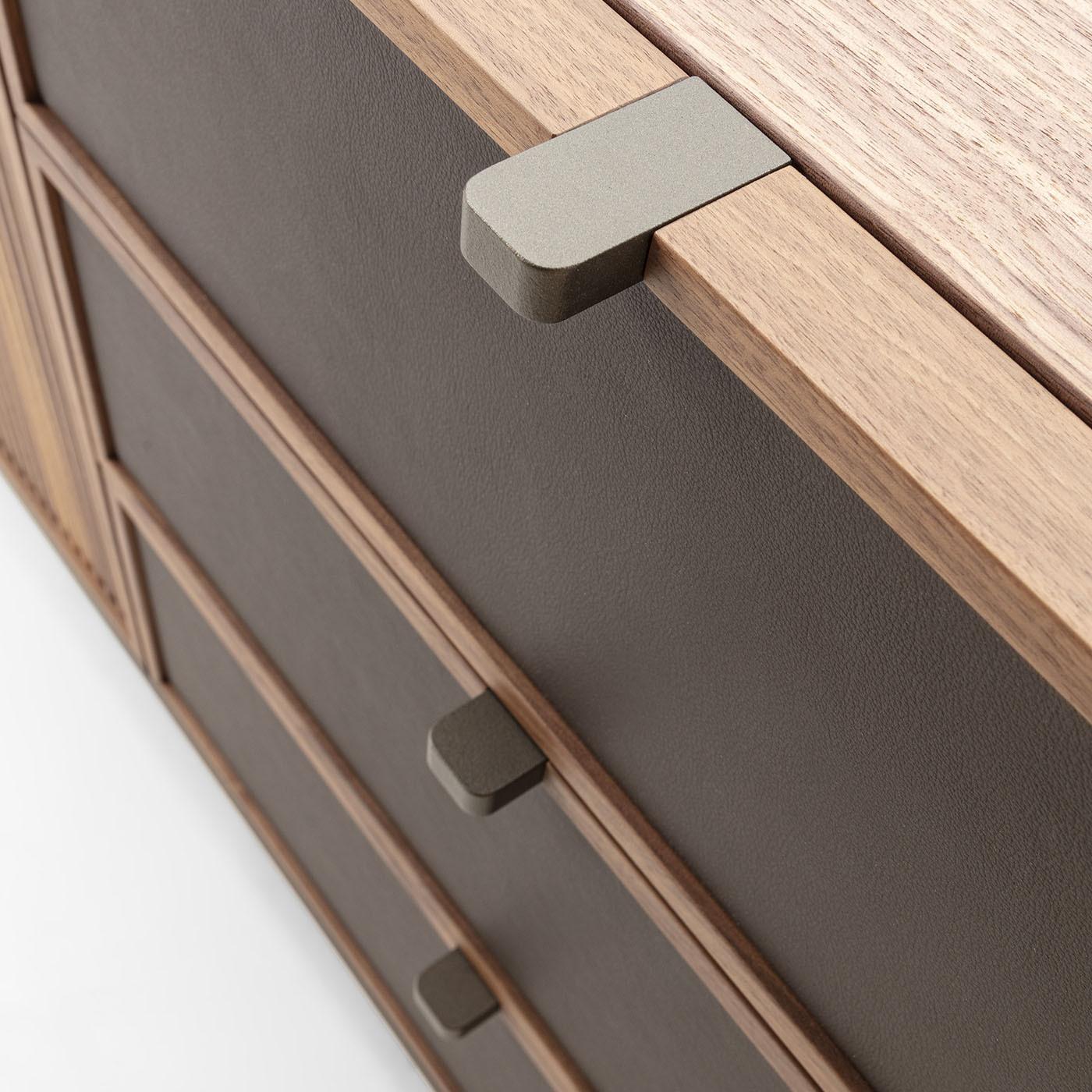 Melody 3 Canaletto Walnut Wood Storage Sideboard by Durame In New Condition For Sale In Milan, IT