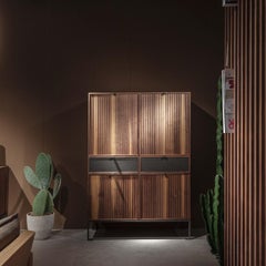 Melody L Canaletto Walnut Wood Storage Cabinet by Durame