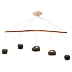 MELODY • Modern Chandelier • Five Light Pendant • Sculptural Ceramic Lighting