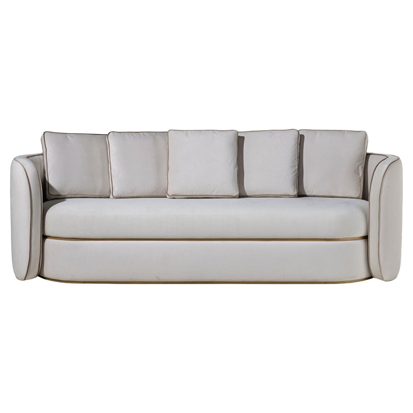 MELODY Sculptural Modern Sofa with Elegant Form and Custom Fabric Options