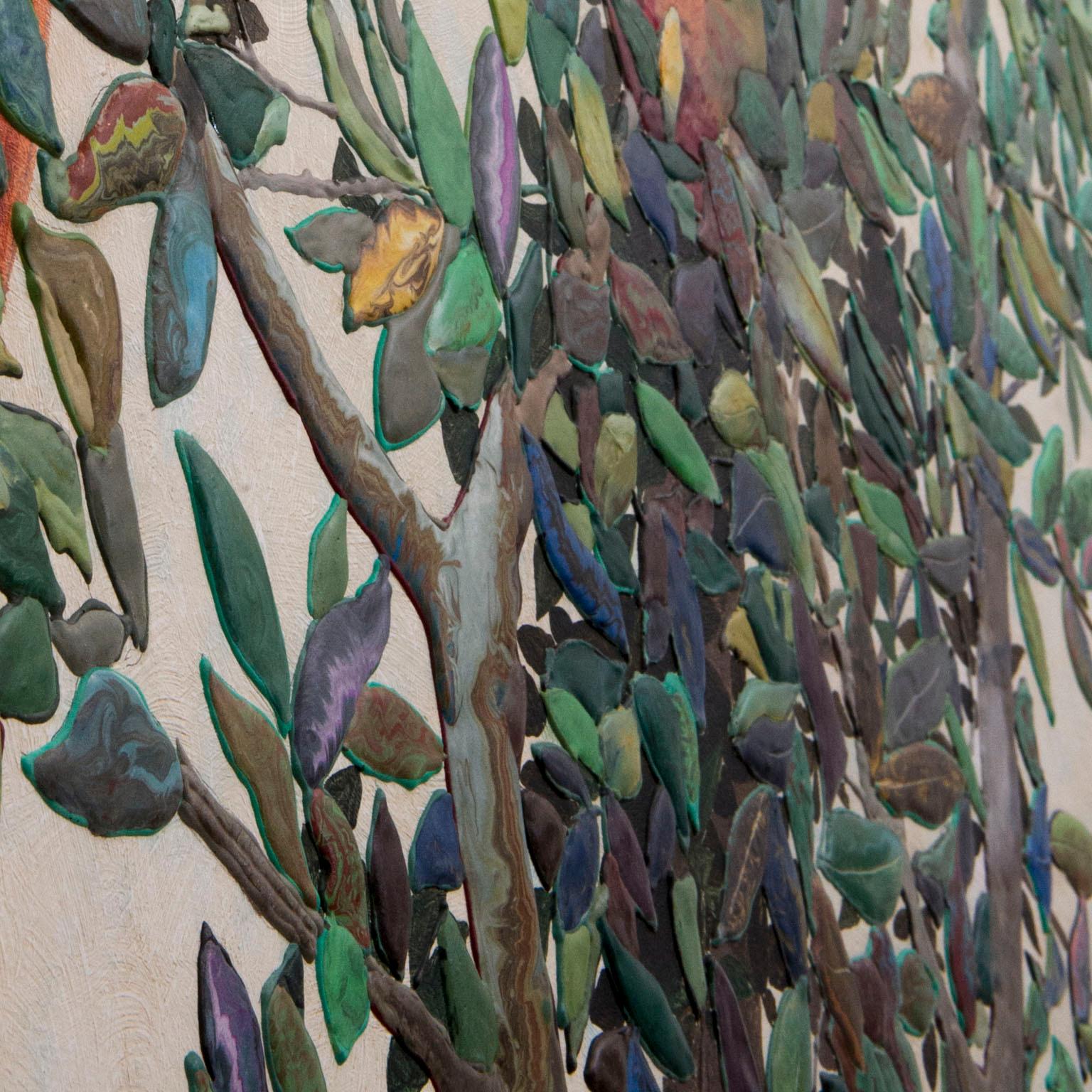 Handgefertigtes Kunstwerk-Wandgemälde von Cupioli, hergestellt in Italien (Stuckmarmor) im Angebot