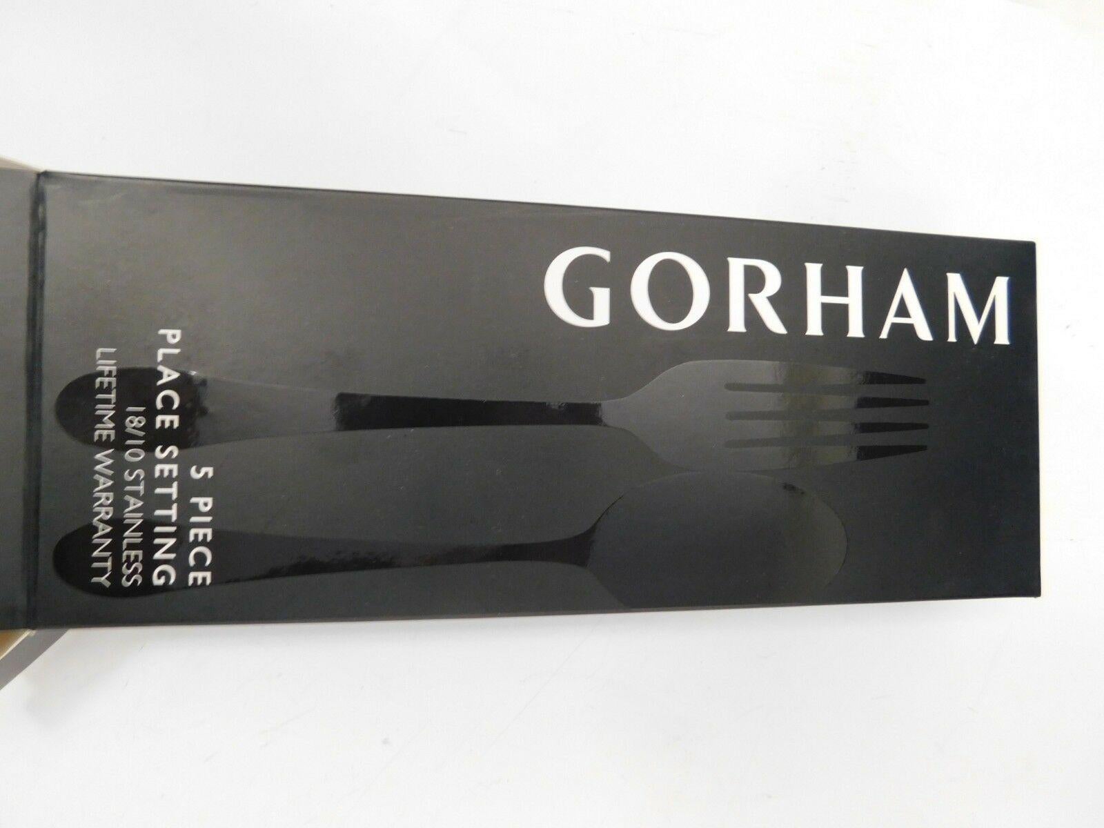 20th Century Melon Bud by Gorham Stainless Steel Flatware Set Service for 8 New 40 Pcs Shiny