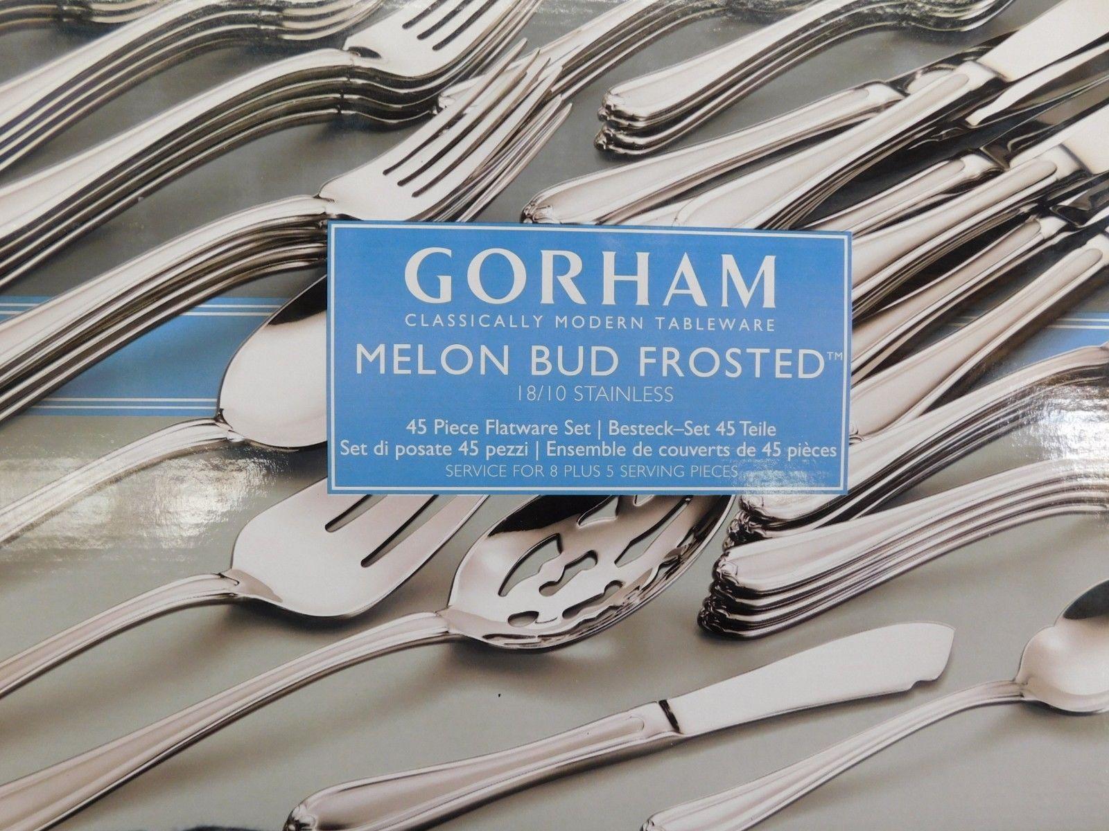 Melon Bud Frosted by Gorham Stainless Steel Flatware Set Service 12 New