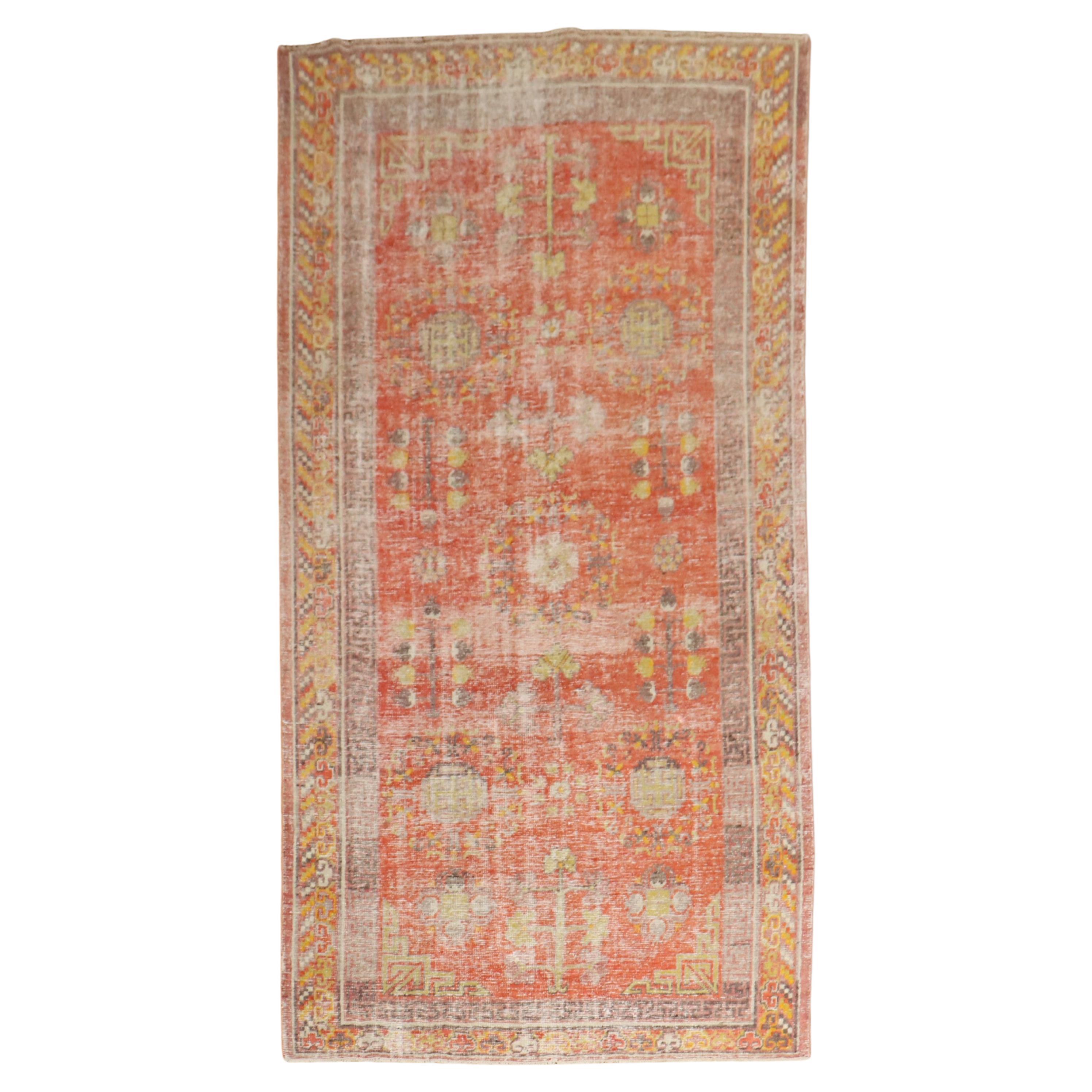 Melon Color Antique Khotan Rug