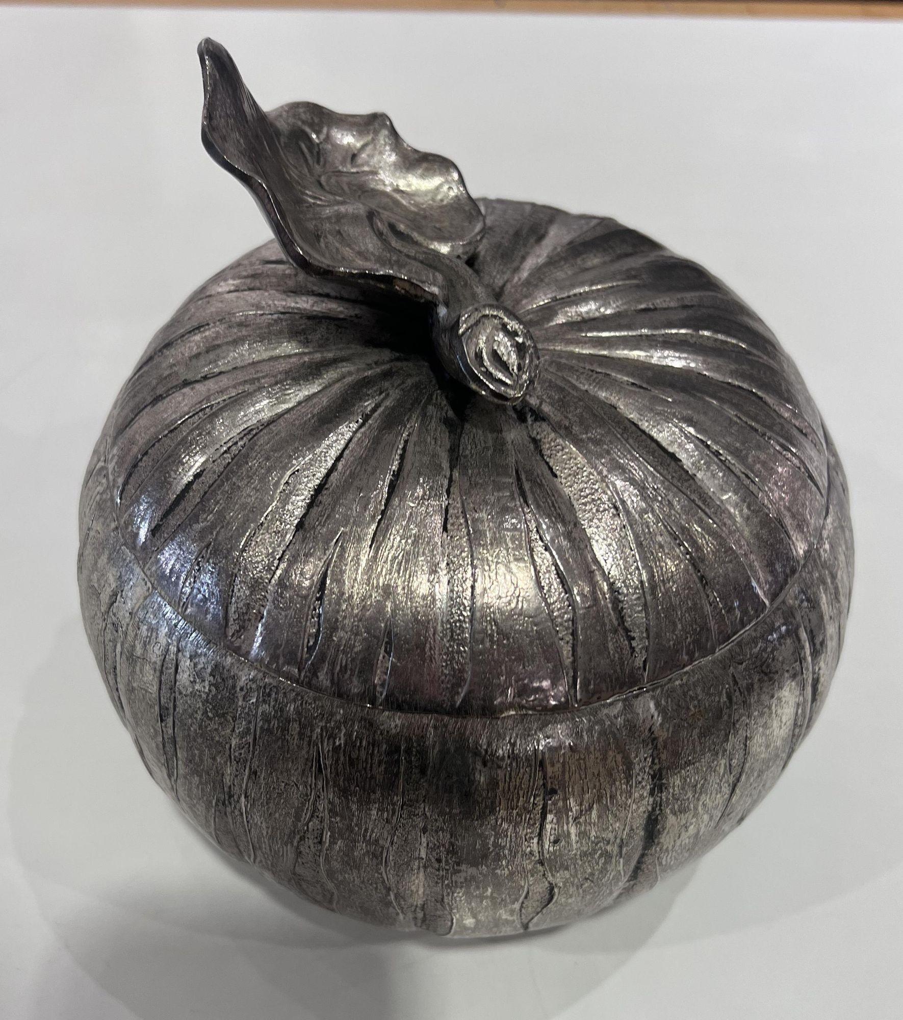 Late 20th Century Melon Form Ice Bucket with Liner For Sale