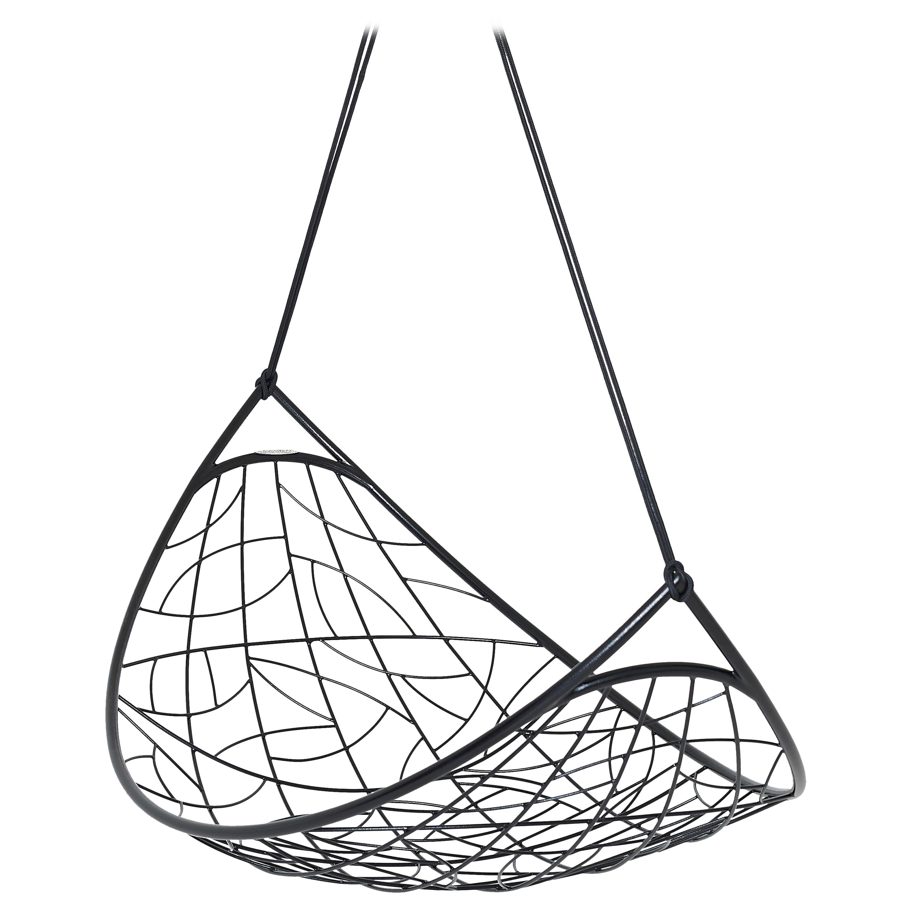 Hanging Swing Chair Modern Daybed In/Outdoor Weiß