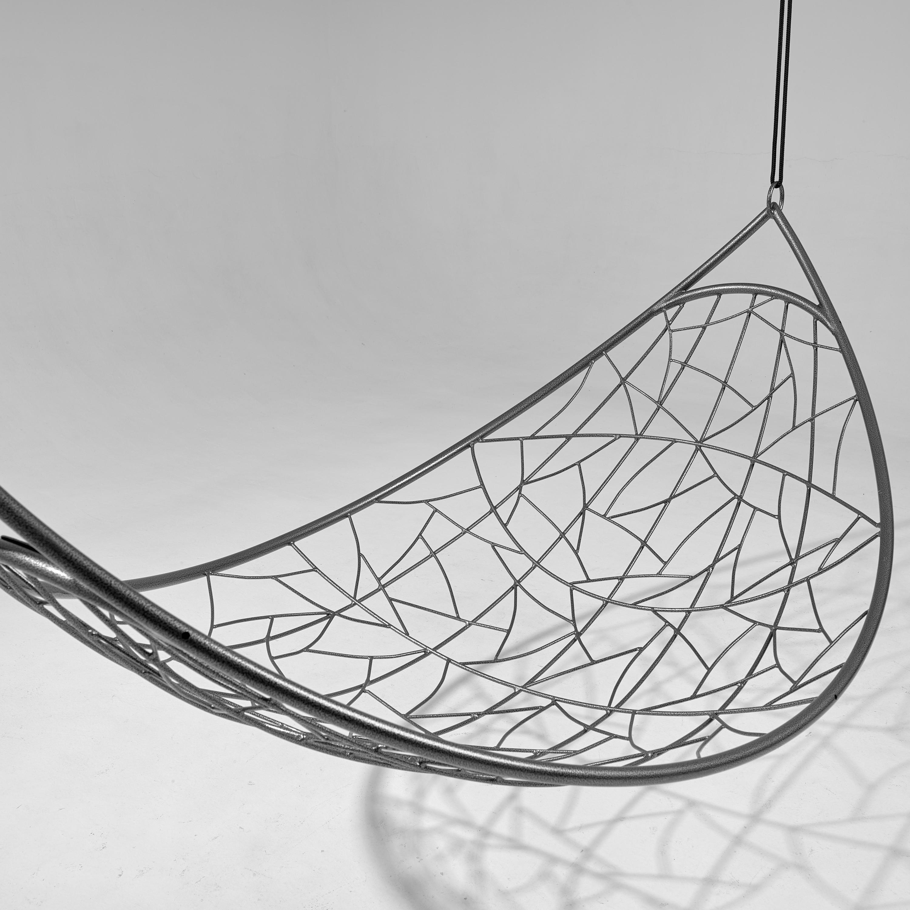 South African Melon Hanging Swing Chair Modern Daybed in/Outdoor Grey 'Cushion Additional'