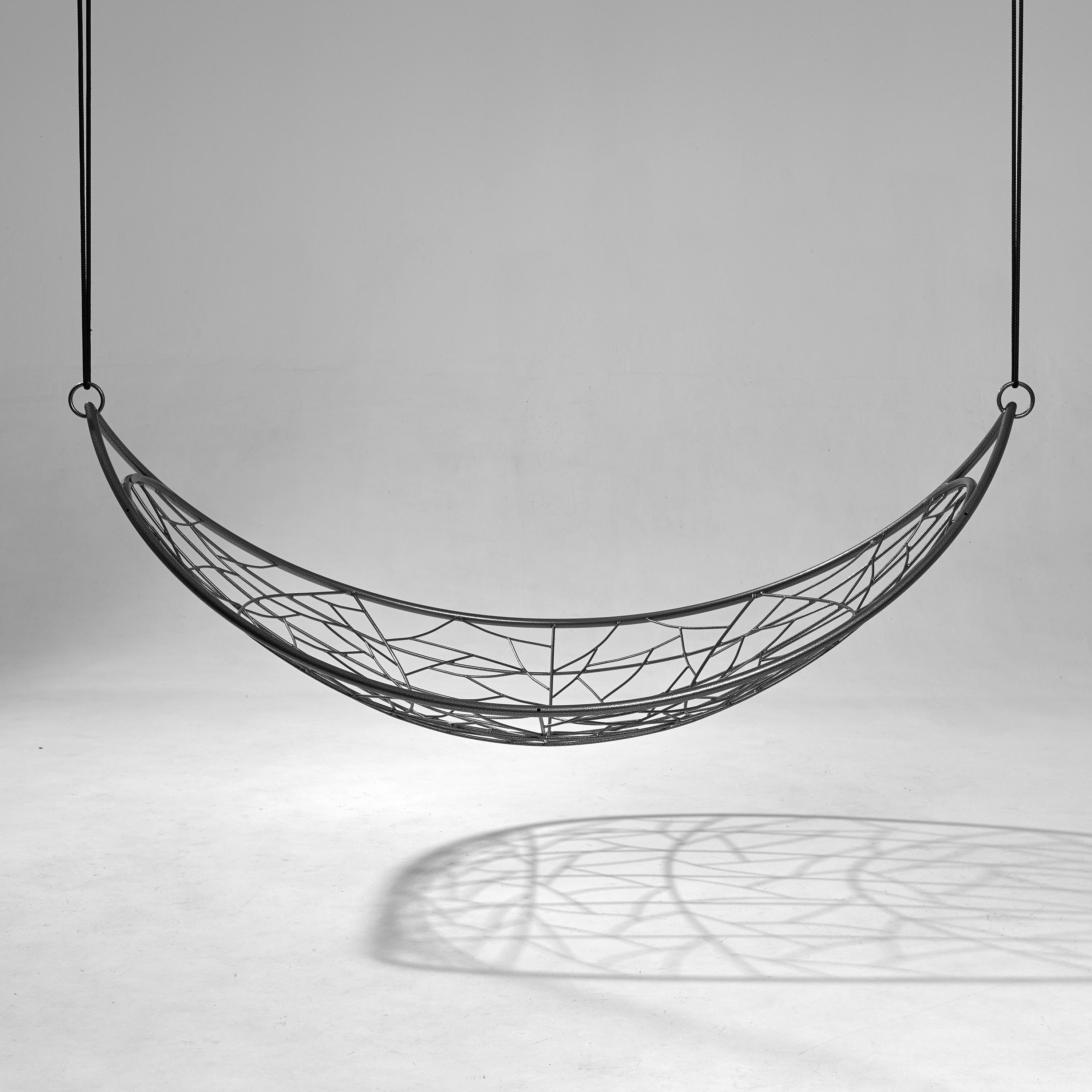 Welded Melon Hanging Swing Chair Modern Daybed in/Outdoor Grey 'Cushion Additional'