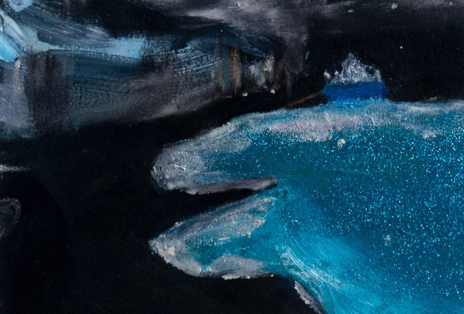 glitter cave (Abstrakt), Painting, von Melora Griffis