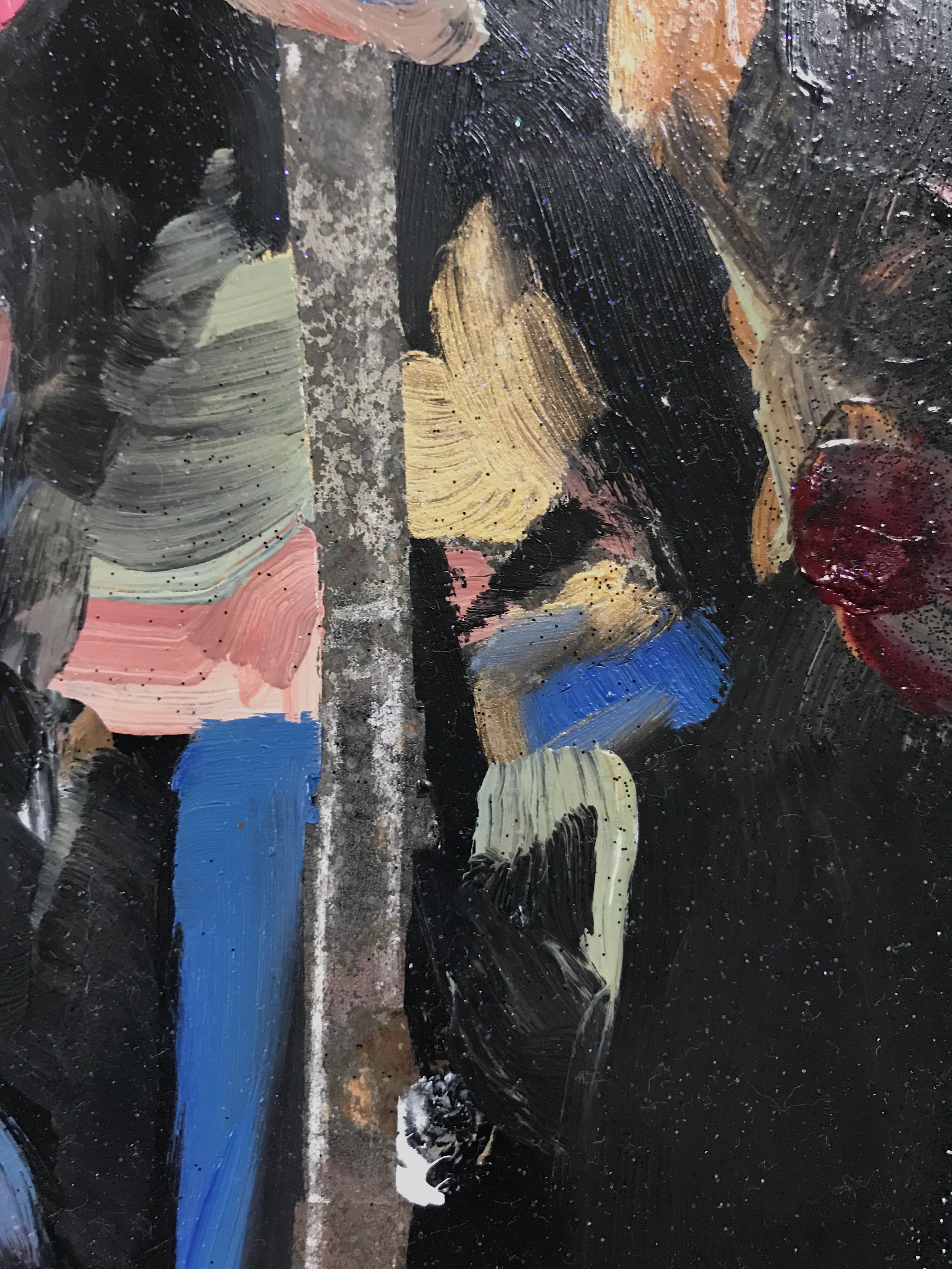 her pole - Contemporary Painting by Melora Griffis