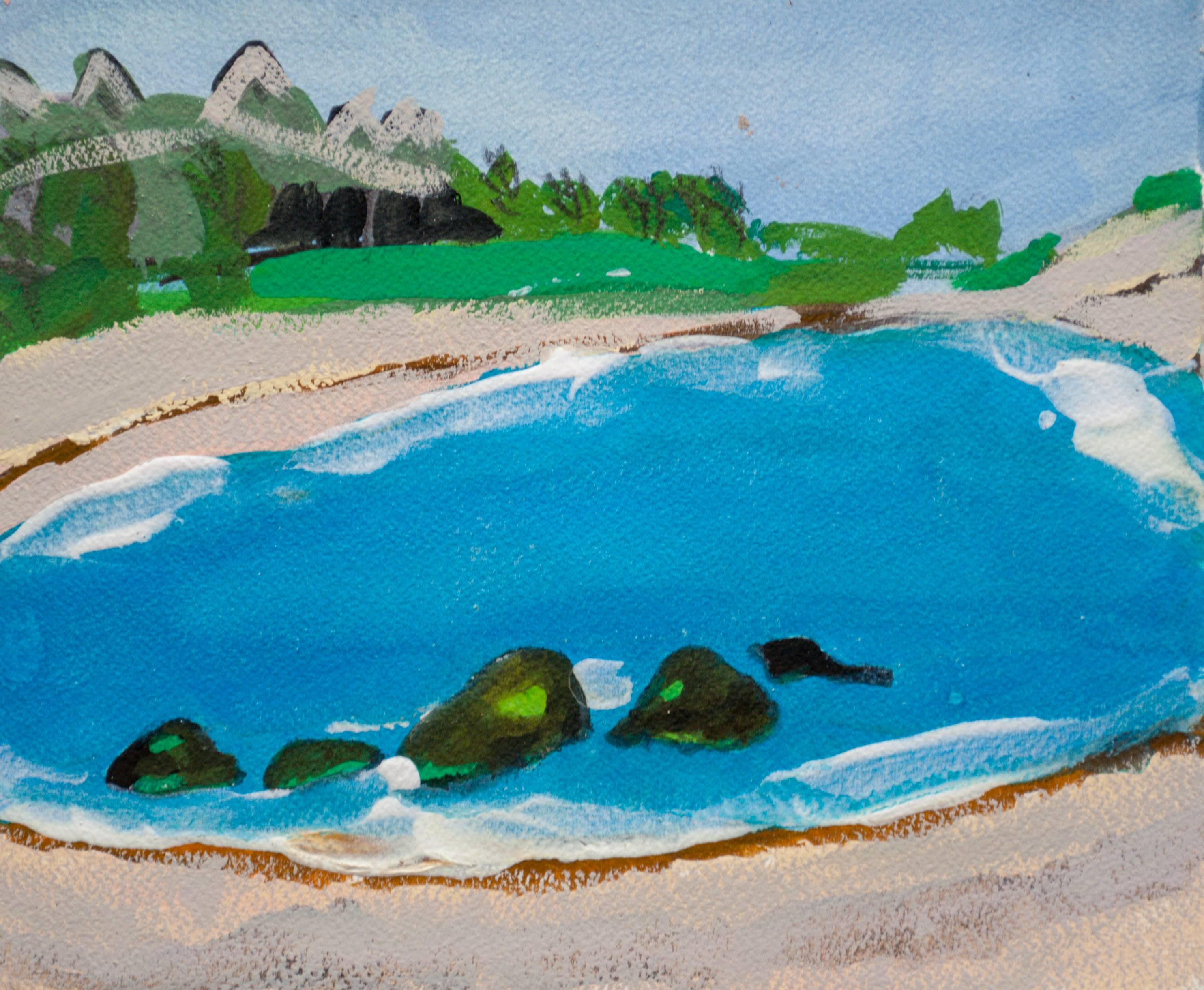 Melora Griffis Abstract Painting - Tulum lagoon