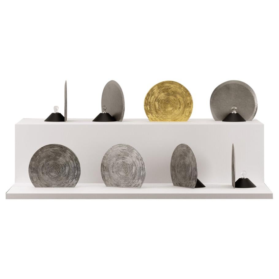 Mélos Table Lamp Aluminium by Aro Vega for Monogram For Sale