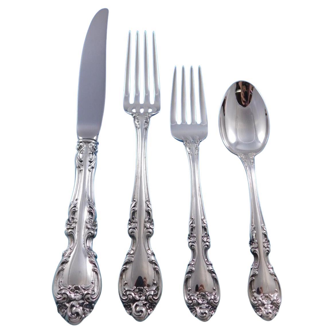 Service de couverts en argent sterling Melrose by Gorham pour 12 personnes, 48 pièces