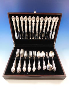 Melrose by Gorham Sterling Silver Flatware Set for 12 Service 60 Pcs Dinner Size