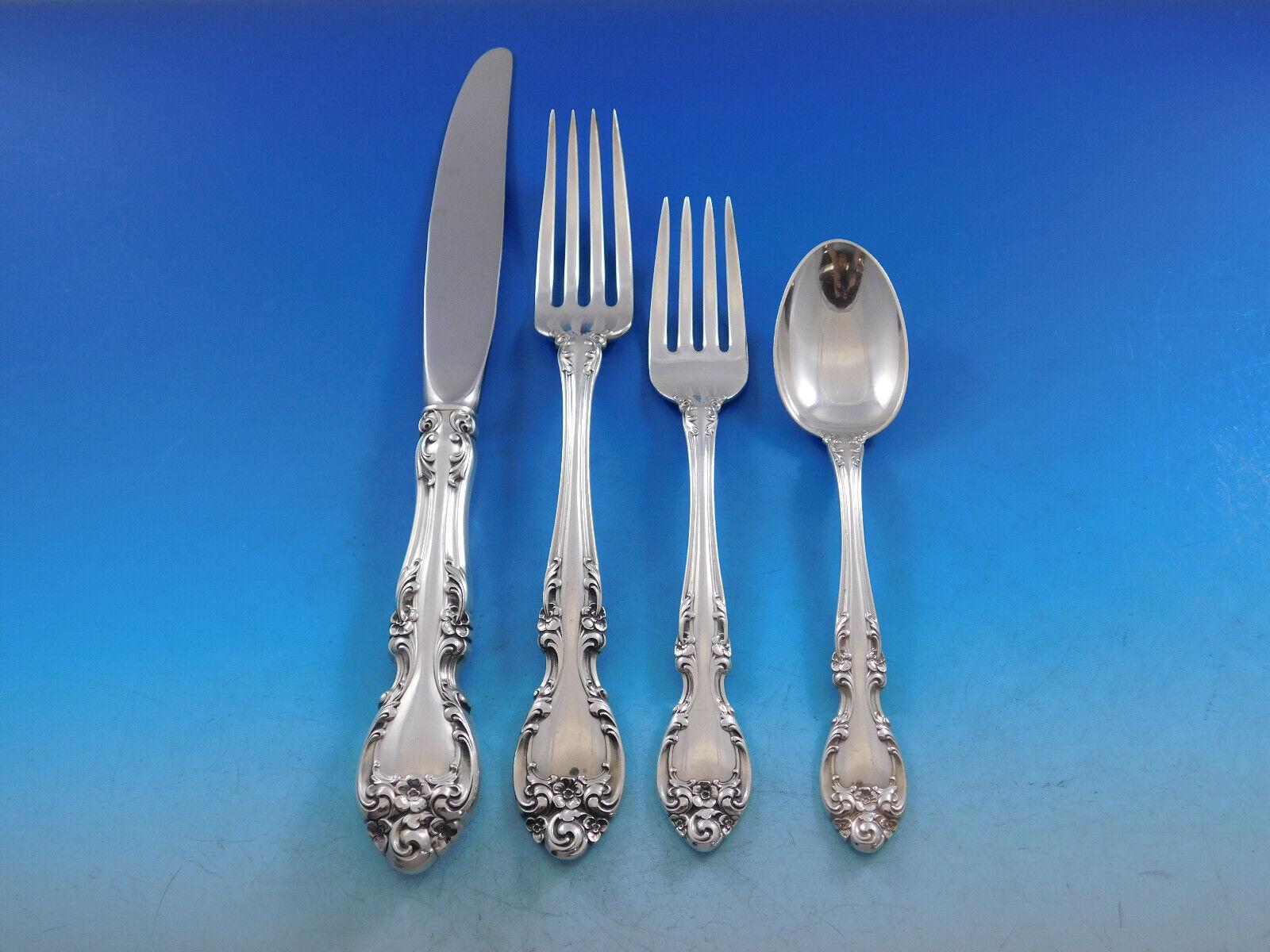Melrose by Gorham Sterling Silver Flatware Set for 12 Service 88 pcs Dinner Size In Excellent Condition For Sale In Big Bend, WI