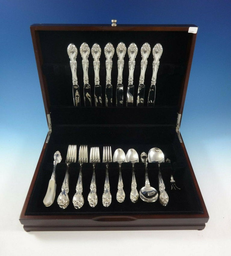 Melrose by Gorham Sterling Silver Flatware Set for 8 Service 49 Pieces
