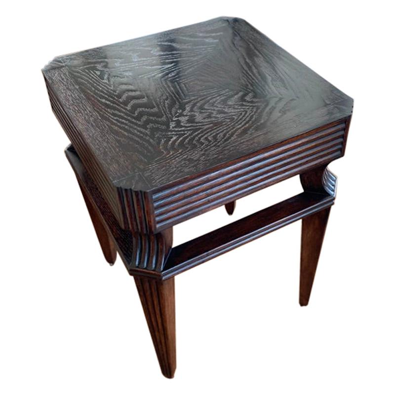 Melrose House Mahogany Square Side Table For Sale