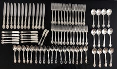 Melrose 'Sterling 1948, No Monograms' by Gorham Silver Service for 12, 78 Pieces