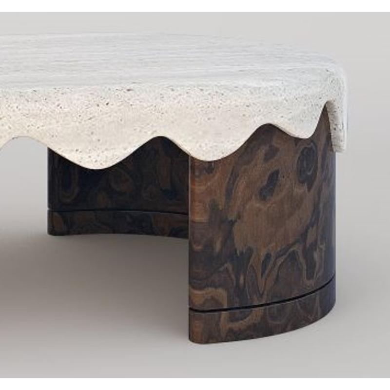 Melt Coffee Table, California Burl by Marble Balloon In New Condition In Geneve, CH