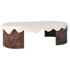 Melt Coffee Table, California Burl by Marble Balloon