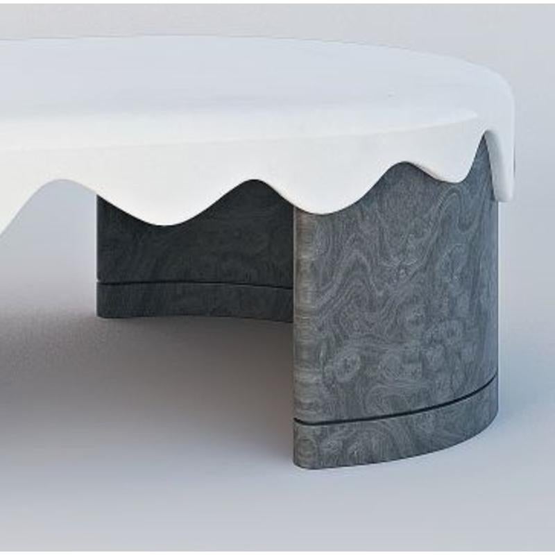 Melt Coffee Table, Grey Vavona by Marble Balloon In New Condition In Geneve, CH